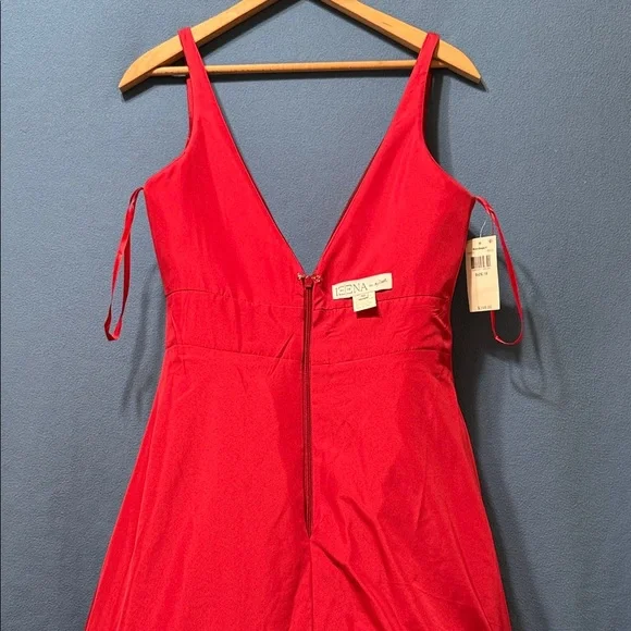 Elegant Mac Duggal New Red Sleeveless Dress Size 10 - Picture 14 of 16